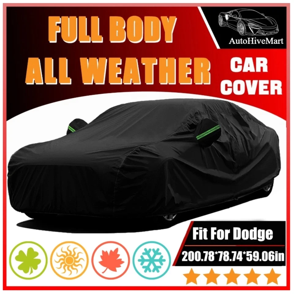 For Dodge Charger Full Car Cover UV Protection Dust Snow Rain Resistant USA Foto 1 de 4