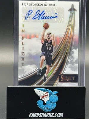 2023-24 Panini Select In Flight Signatures #IFS-STJ Peja Stojakovic #/125 AUTO - Image 1 of 2