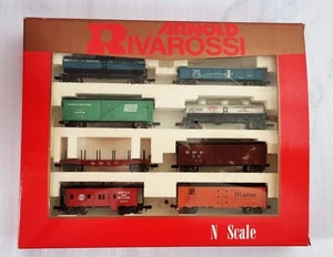Arnold Rivarossi Set 8 Anhänger Güterwagen Spur N Modellbahn neu OVP - Bild 1 von 11