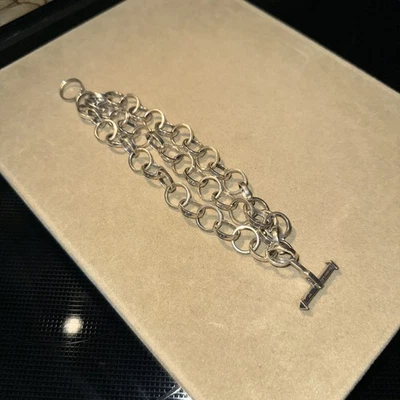 RARE Tiffany & Co Multi Chain Toggle Bracelet Sterling Silver 925 Paloma Picasso - Image 1 of 4