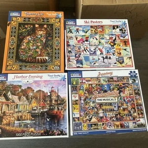 White Mountain puzzles 1000 pieces lot Of 4, Estate Sale Hundreds Available - Picture 1 of 7