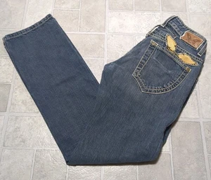 Y2K Robin's Jeans Herren Jeans 30x34 blau Strass Kreuzverzierung schwere Nähte - Bild 1 von 6
