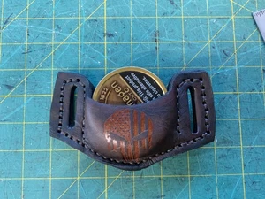 Handgefertigte Leder Skoal Tabak Tasche Gürtel Befestigung - Bild 1 von 3