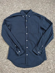 Bonobos Tailored Fit Hemd dunkelblau Rüschen Strick Knopfleiste Medium - Bild 1 von 8