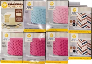 Wilton Vanilla Flavor 4 Boxes Pink, Blue, Dark Pink & Decor Fondant Box Lot New! - Picture 1 of 6