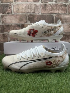 Puma Liberty FG Women's Firm Ground Football Boots White/Black/Red UK 6 Rare New - Picture 1 of 12