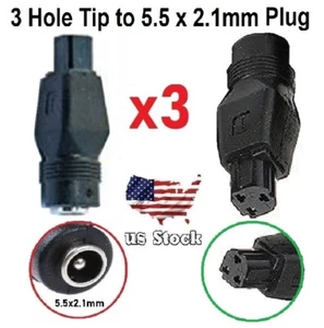 x3 Dell 3 Loch Spitze DC Adapter Klinkenstecker Buchse Netzteil 5,5 x 2,1 mm (I) - Bild 1 von 7