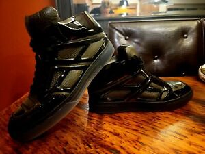 Alejandro Ingelmo TRON Mid-top Sneakers Black Pebbled Men's Size 11M AMAZING!!!!