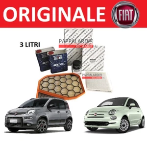 KIT TAGLIANDO FILTRI ORIGINALI + OLIO FIAT PANDA 500 LANCIA YPSILON 1.0 HYBRID - Foto 1 di 11
