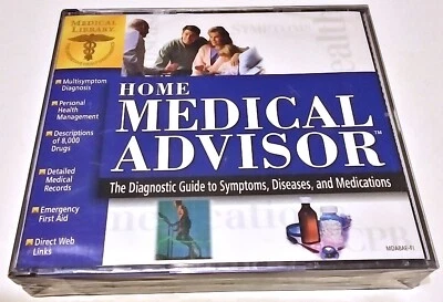 NEW HOME MEDICAL ADVISOR DIAGNOSTIC GUIDE TO SYMPTOMS DISEASES & MEDICATIONS 3CD - Image 1 of 3