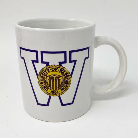 University of Washington Seal Coffee Mug Collegiate Letter Initial W Cover