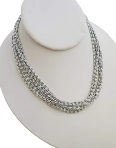 Vintage Sarah Coventry 1960 "Silvery Cascade" Multi Kette Halskette - Bild 1 von 7