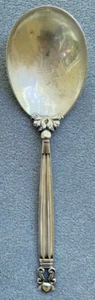 Georg Jensen Acorn Sterling Silver 9 1/2" Large Casserole Serving Spoon - Picture 1 of 5