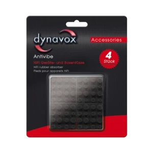 Dynavox Piedini in Gomma Antivibrazione/Disaccoppiamento per Dispositivi HiFi e Altoparlanti - Foto 1 di 3