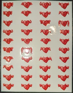 Love Valentine's Day Heart Stickers Scrapbooking Valentines Day Love Romance - Picture 1 of 4