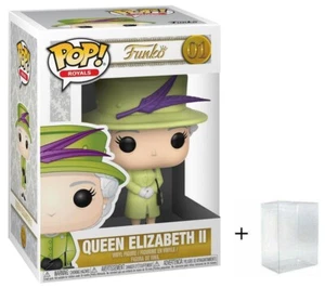 Funko Pop! Royals 01 - Queen Elizabeth II (Green Outfit) Protector Included New - Picture 1 of 3