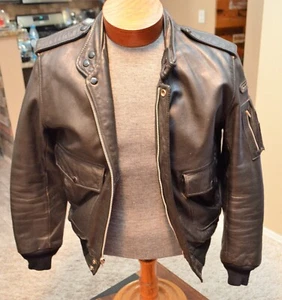 Malcolm Smith Racing Leather Motorcycle Jacket 38 Black Quilted liner Vintage - Picture 1 of 12