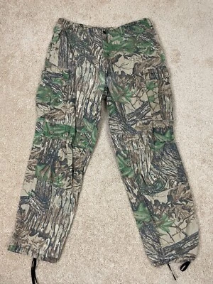 Vintage Realtree Hunting Cargo Pants Mens 35x29 Drawstring Pockets Camouflage - Image 1 of 4