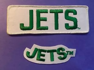 New York Jets Embroidered NFL Throwback Patches - Two Patches Total - Picture 1 of 1