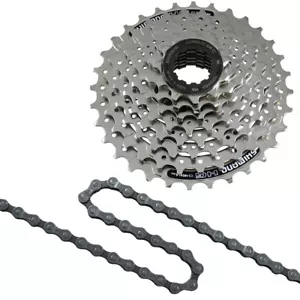 Set usura bicicletta cassetta 8x catena Shimano HG40 + cassetta set completo - Foto 1 di 1