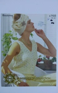 BOUTONNE SUNSEEKER COLLECTION B7133 TOP KNITTING PATTERN ♡ - Picture 1 of 3