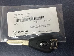 Subaru 2005-2007 genuino chip llave en blanco Legacy Outback 57497AG11A FABRICANTE DE EQUIPOS ORIGINALES NUEVO - Imagen 1 de 1