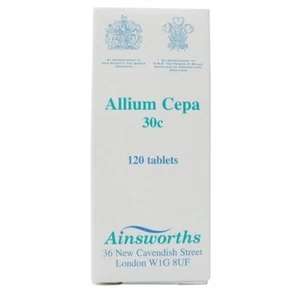 Ainsworths Allium Cepa 30C Homoeopathic Remedy 120 Tablets - Picture 1 of 1