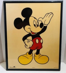 Vintage Walt Disney Mickey Mouse Poster Epoxy Resin On Wood OSP Publishing 21x17 - Picture 1 of 7