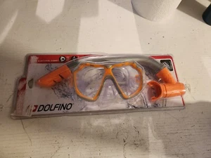 Dolfino Erwachsene Excellence Maske & Schnorchel Schwimmen Set - gelb - Bild 1 von 3