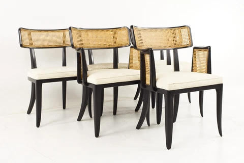 Edward Wormley for Dunbar Mid Century Dining Chairs - Set of 6 Cover