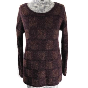 Lucky Brand Sweater 7W51298 Womens Size S Red Black Pullover Long Sleeve Acrylic - Picture 1 of 6