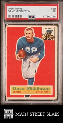 1956 Topps #68 Dave Middleton PSA 1 - Image 1 of 2