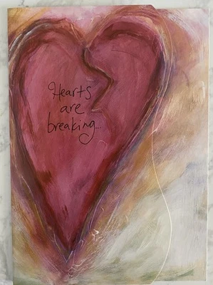 Cartão comemorativo Hearts are Breaking Sympathy - Imagem 1 de 3