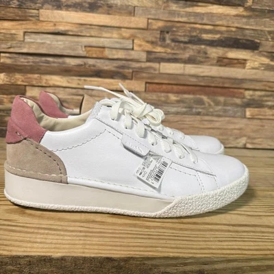 Clarks Craft Cup Lace White Rose Combi Everyday Casual Sneakers Size 9 - Image 1 of 4