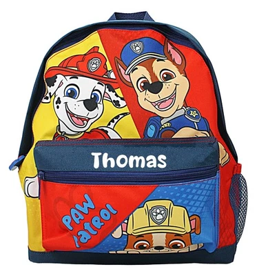 Personalised Paw Patrol Boys Backpack Paw Patrol Mini School Name Bag Rucksack - Image 1 of 4