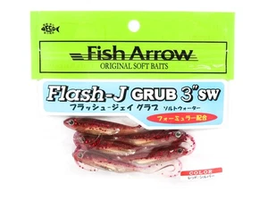 Fish Arrow Soft Lure Flash J Grub SW 3 Inch 5 Piece per pack #124 (1636) - Picture 1 of 6