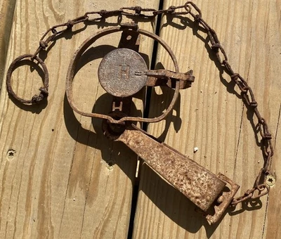 Trampa de colección Herters Hudson Bay #1 Longspring antigua cabaña hombre de montaña rata almizclera Foto 1 de 4