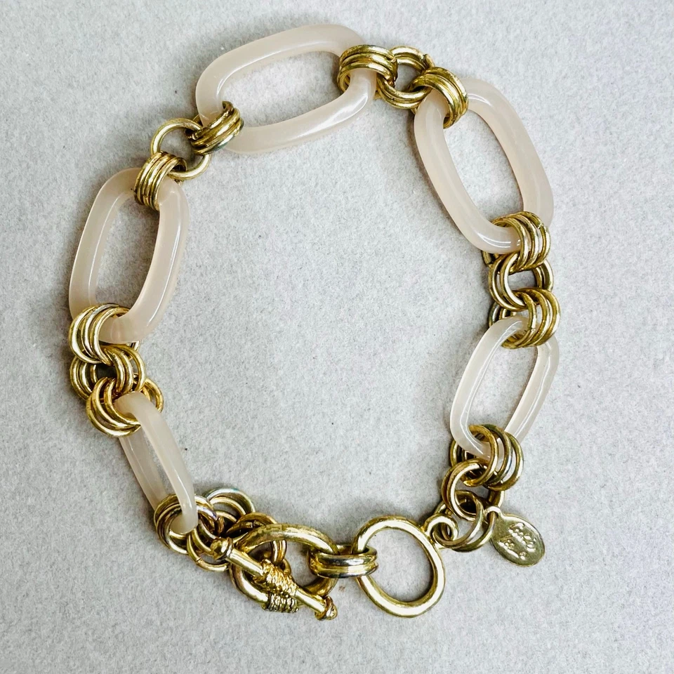 Pulsera de eslabones vintage Cookie Lee tono topo y dorado  Foto 1 de 3