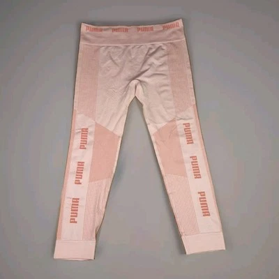Puma Womens Soft Pink Training Evoknit Seamless Leggings Size L  - Image 1 of 4