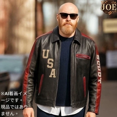 Rare XL Schott PERFECTO US leather rider jacket biker black red vintage used - Image 1 of 4