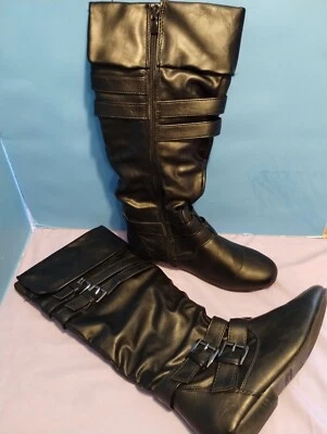 Forever Shoes Botas hasta la rodilla Negras Talla 8.5 Mujer Usadas Una Vez Foto 1 de 4