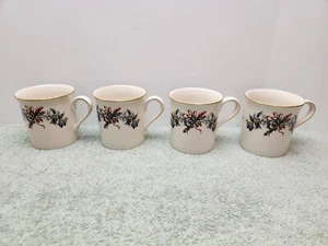 Lenox Winter Greetings Holiday  Coffee Mugs USA 3.5" Tall Set of 4 NEVER USED - Picture 1 of 9