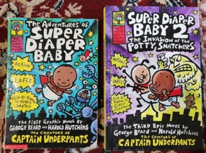 Adventures of Super Diaper Baby 1 & 2 by Dav Pilkey (2002) - Picture 1 of 5