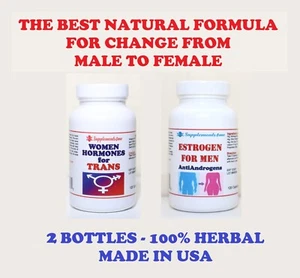 Natural change Male to Female capsules 2 Bottles - MADE IN USA - Picture 1 of 6