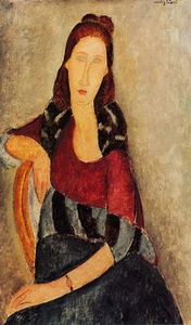 Kein gerahmtes Ölgemälde Amedeo Modigliani Mädchen Portrait Jeanne Hebuterne Kunst - Bild 1 von 1