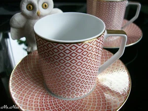 Rosenthal Francis Carreau Rouge 2 Kaffeetassen mit 2 Untertassen **1 A Neuware** - Bild 1 von 6