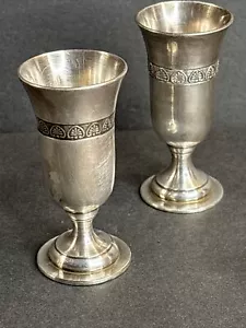 Pair Of Silver plate Toothpicks/Goblets/Christofle/Malmaison/France C.1860/Rare - Picture 1 of 10