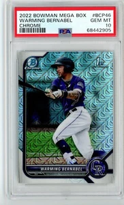 2022 Bowman Mega Box Mojo Refractor BCP-46 Calentamiento Bernabel PSA 10 - Imagen 1 de 1