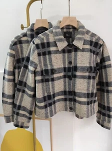 NWOT Rails Steffi Plaid Trucker Short Jacket Tan Pacific Check Medium X-large - Bild 1 von 15