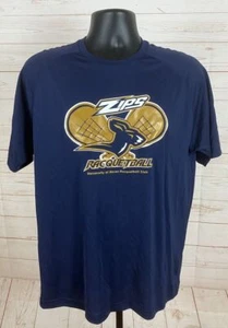 Akron Zips Raquetball Club Shirt Mens Adult Large Blue Short Sleeve Pre Owned - Picture 1 of 6